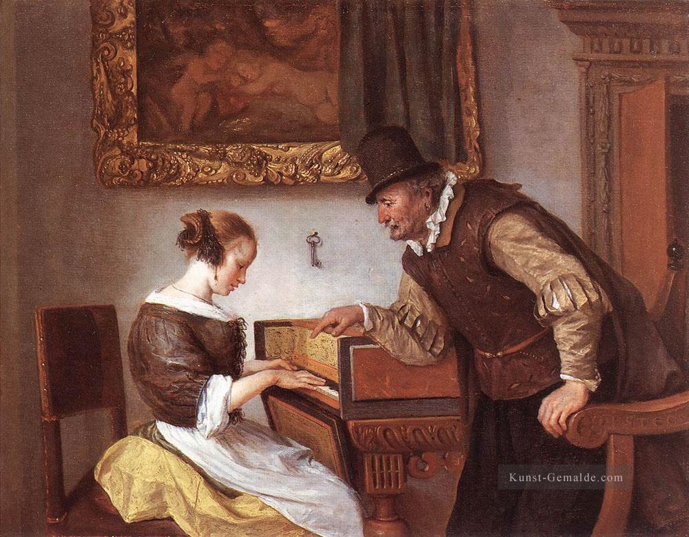Das Cembalo Unterricht holländischen Genre Maler Jan Steen Ölgemälde